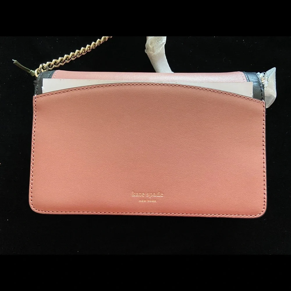 KATE SPADE NEW YORK gentle panda chain crossbody wallet